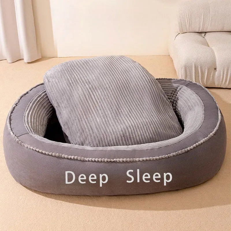 NONECN Pet Bed Donut Round Cushion For Dogs And Cats