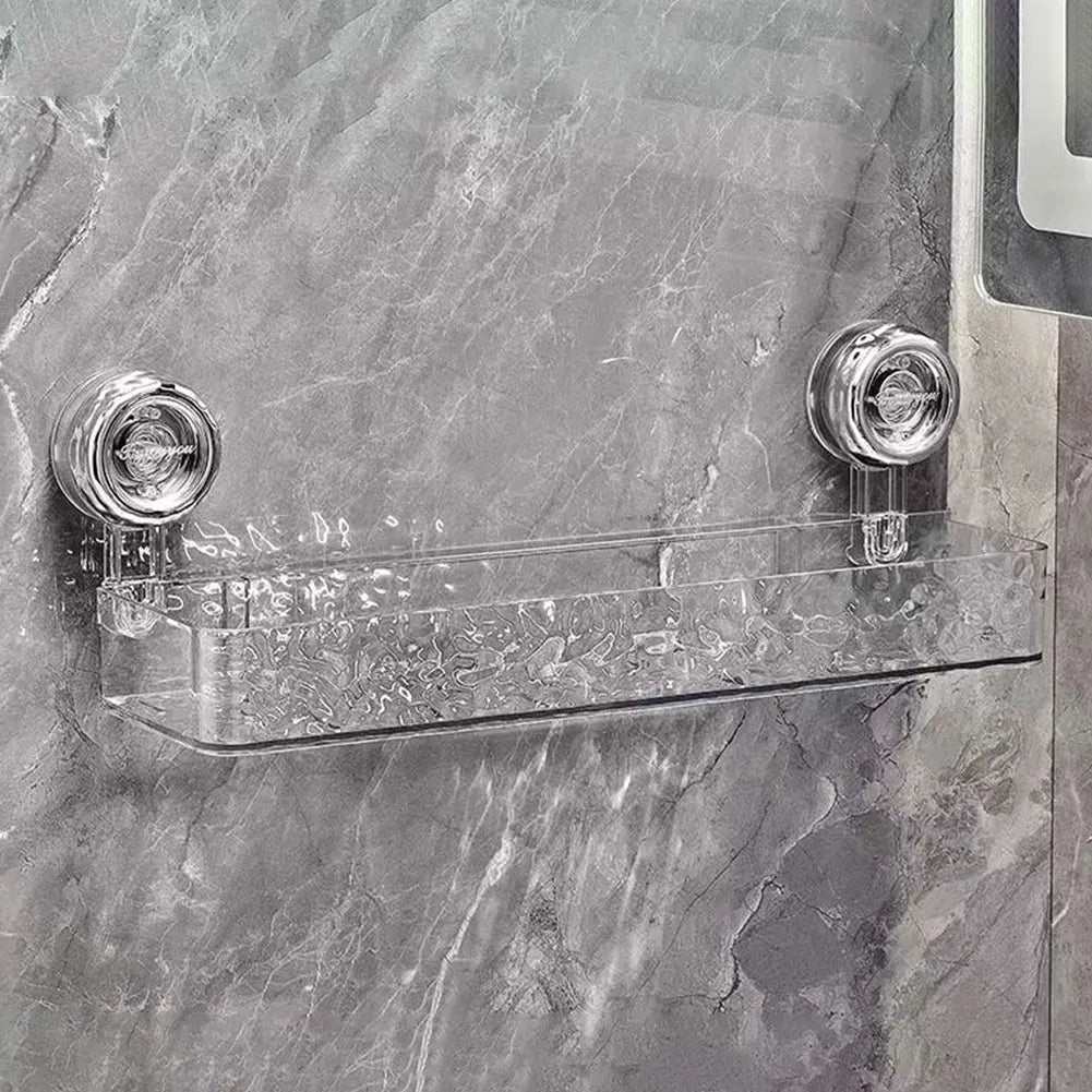 Suction Cup Bathroom Storage Shelf No Drill Shower Organizer