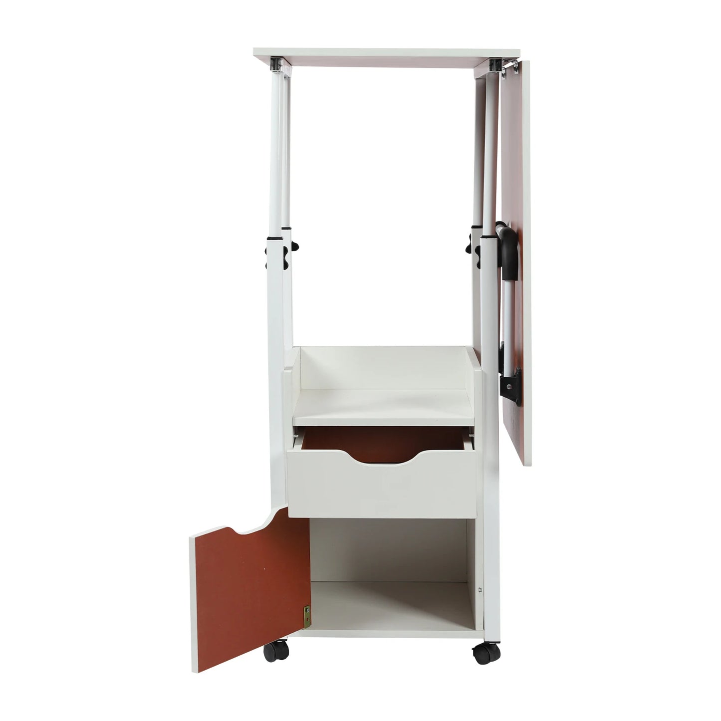 Bymaocar Movable Bedside Table Overbed Desk Height Adjustable