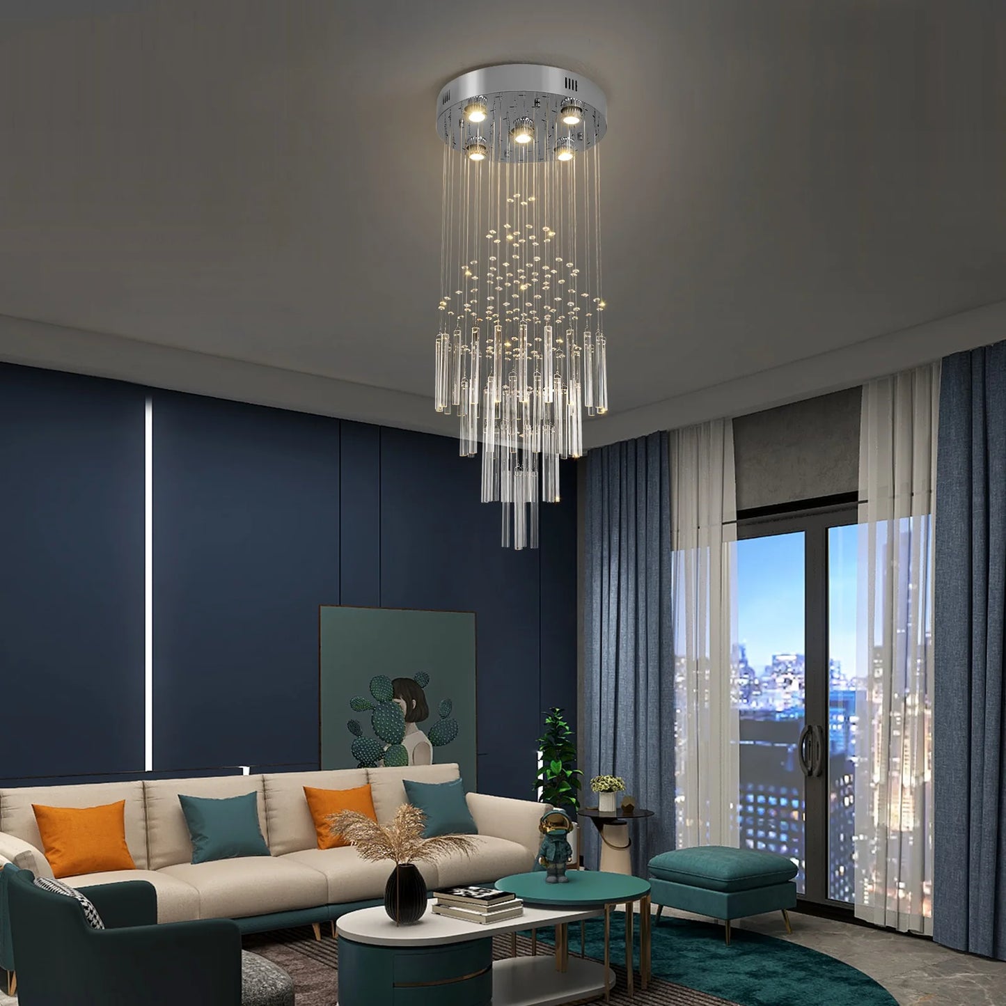 VETRULUS Crystal Ceiling Chandelier Lustre Pendant Lights