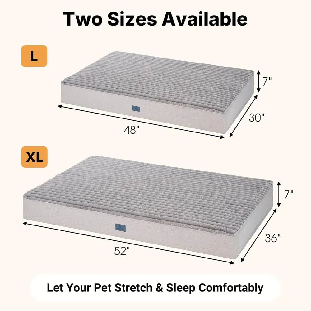 Orthopedic Foam Dog Bed for Seniors with Waterproof Removable Cover