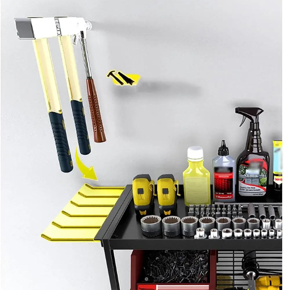 Acekool Wall Mounted 4-Layer Power Tool Storage Rack Heavy Duty