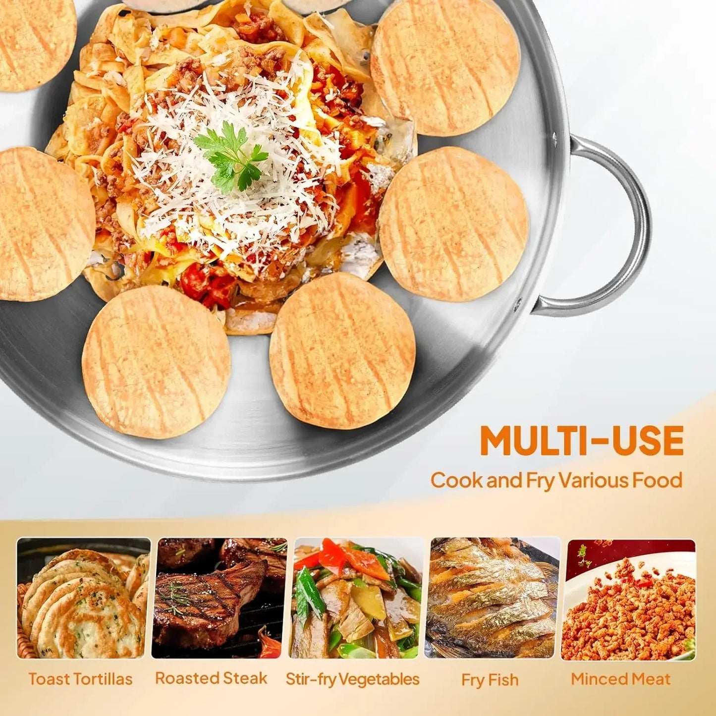 Concave Comal Set With 80000 BTU Propane Stove Discada Cooker
