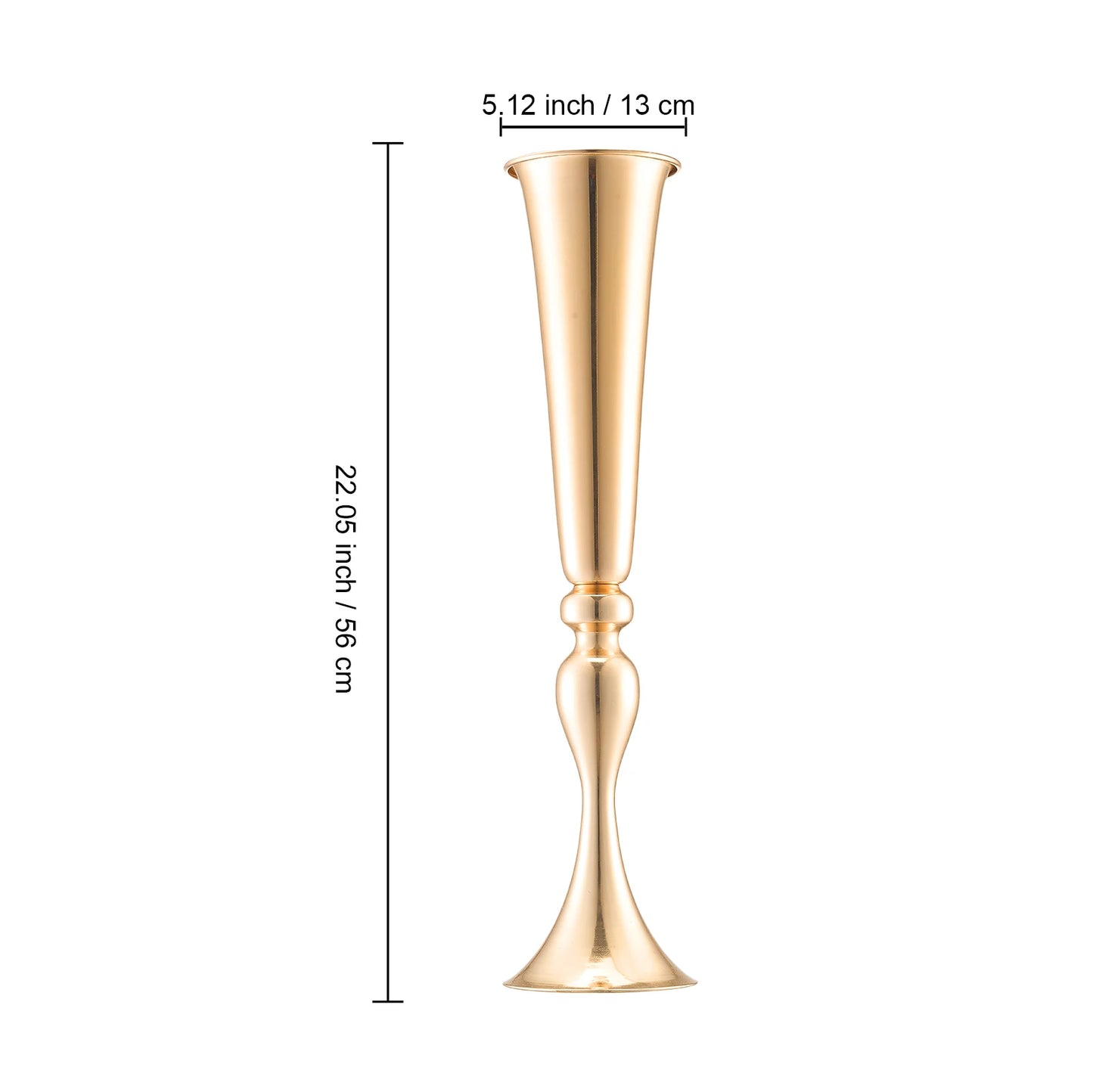 NONECN Tall Crystal Wedding Flower Stand Metal Centerpiece Vase