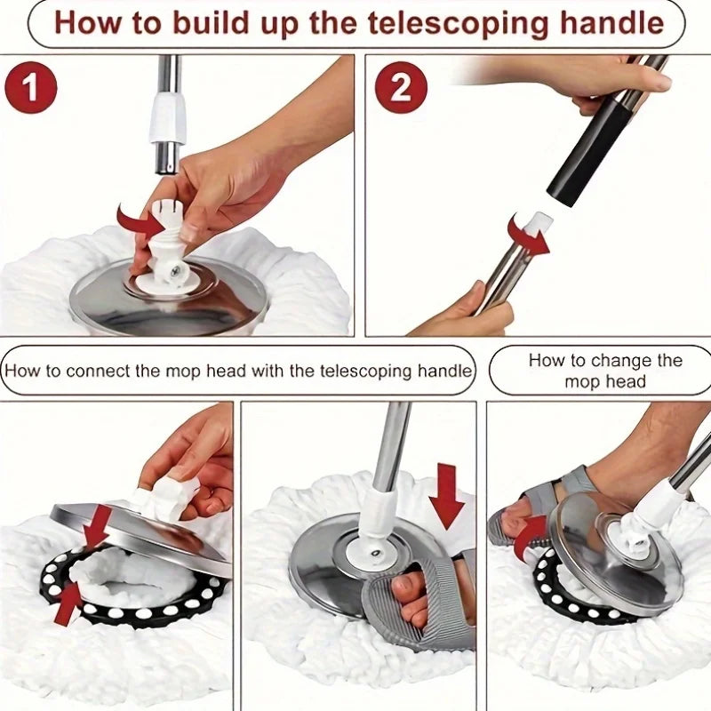 SHFY Heavy-Duty Spin Mop And Bucket System