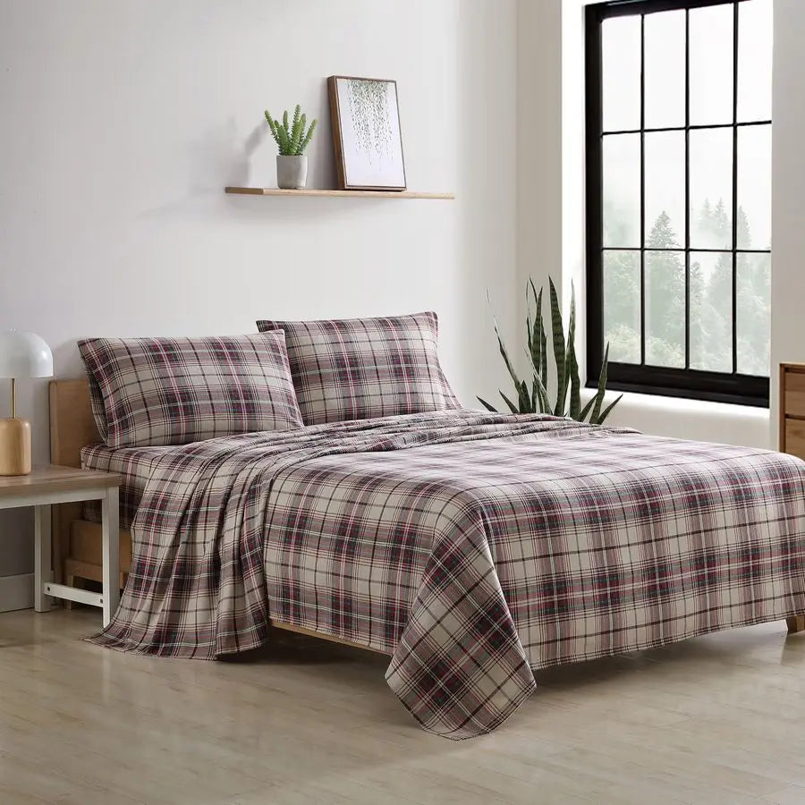 Flannel Sheets Anti Pill Wrinkle Resistant Cotton Soft Allseason