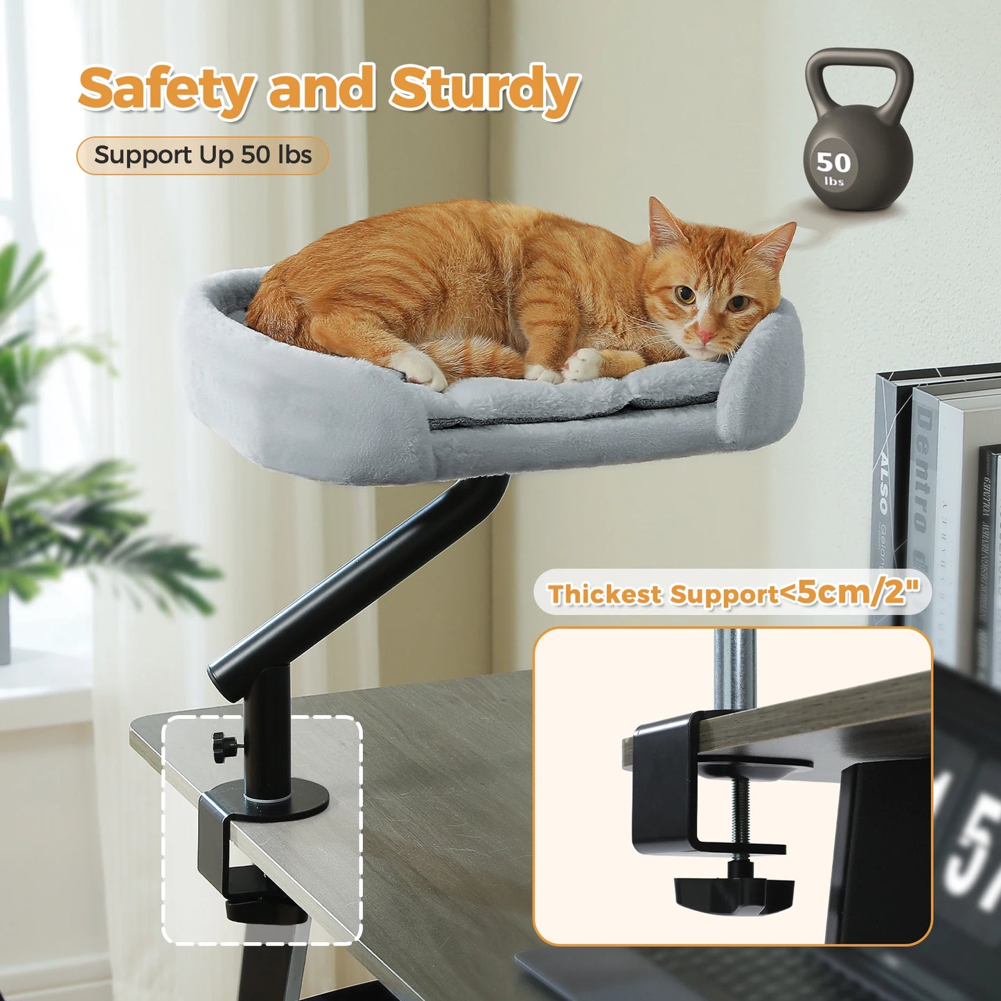 PAWZ Road Cat Desk Bed 360° Rotatable Plush Sofa Stand
