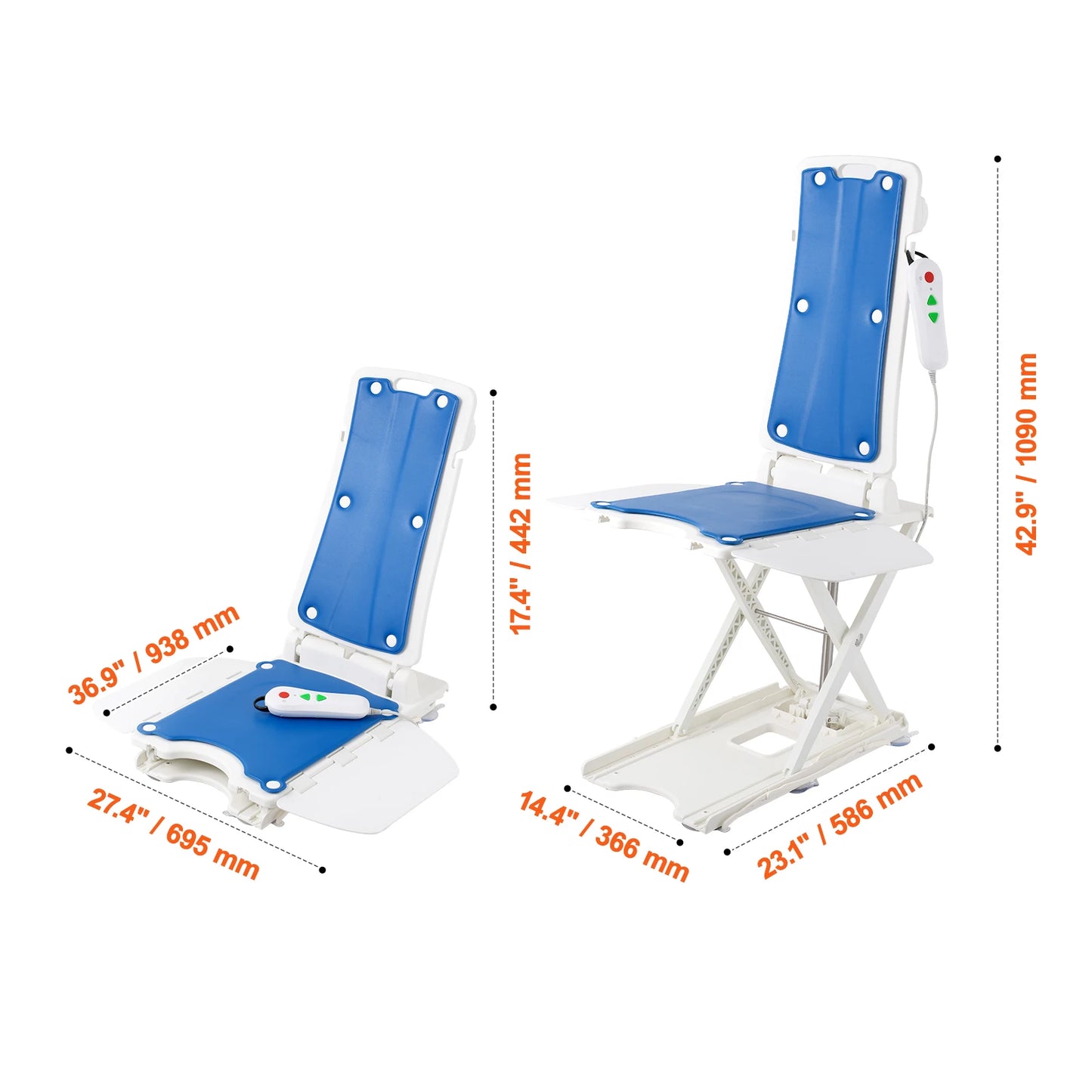 SucceBuy Electric Chair Lift For Seniors, Height Adjustable, 310 Lbs