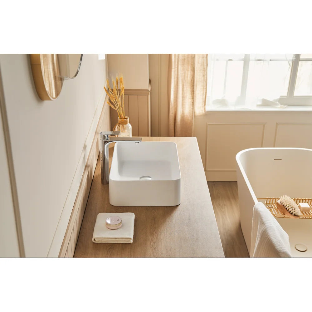 LWOFiller Solid Surface Vessel Bathroom Sink Basin