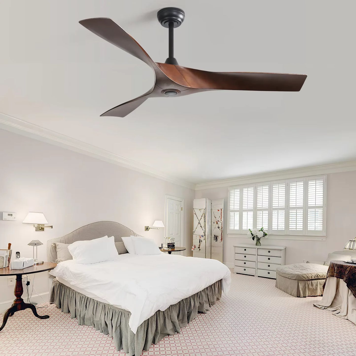 Sofucor Modern DC Ceiling Fan With Remote Control 6 Speeds