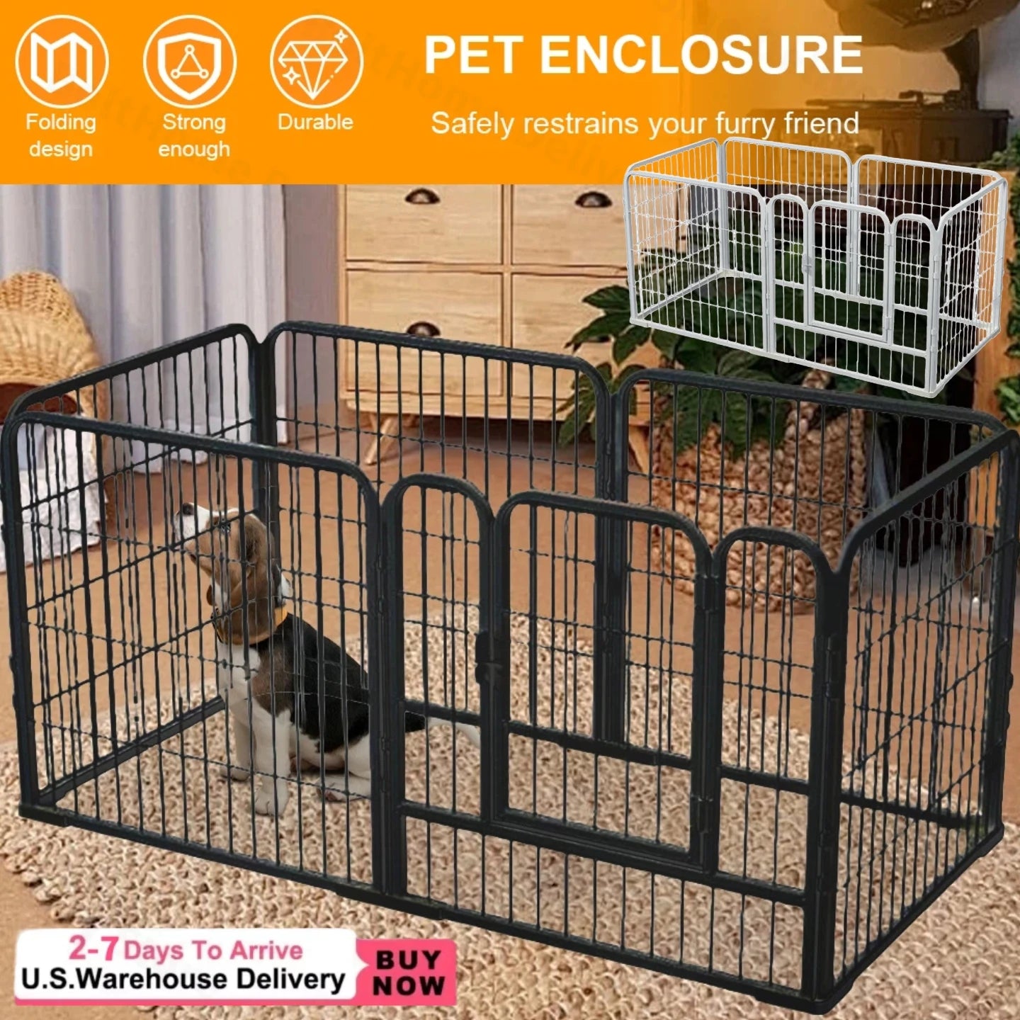 APWIKOGER Heavy Duty Six Panel Pet Playpen for Dogs
