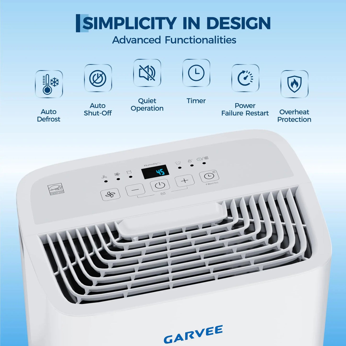 HiMISS Basement Dehumidifier For Large Rooms With Auto Shut Off