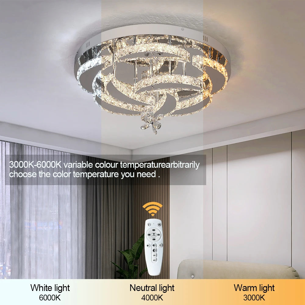 VETRULUS Luxury K9 Crystal Chandelier LED Pendant Light