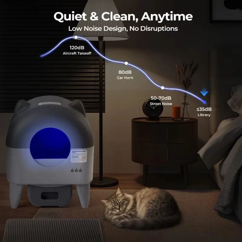 Lunapurr Automatic Self-Cleaning Cat Litter Box With App