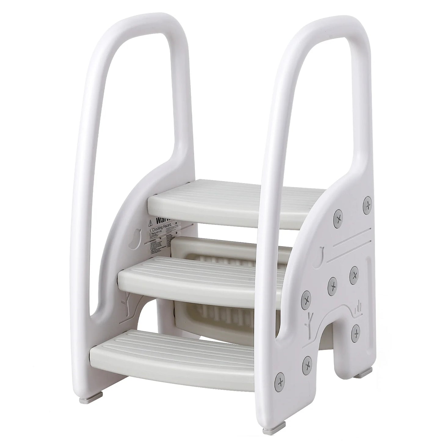 Toddler Step Stool With Handles Plastic Dual Tier Stool