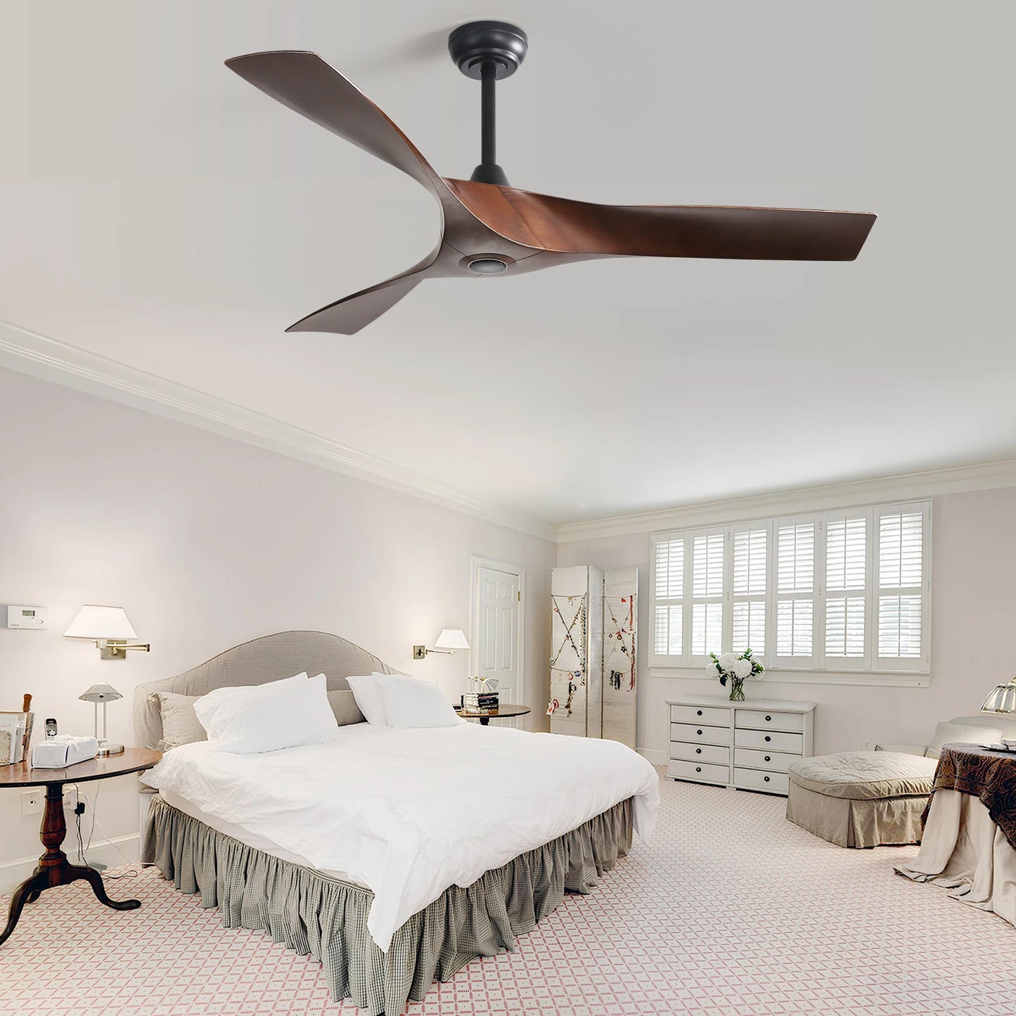 Sofucor Modern DC Ceiling Fan With Remote Control 6 Speeds