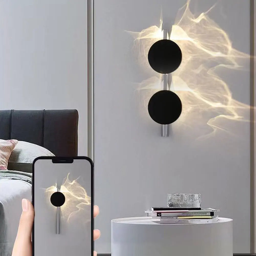 LED Corrugated Wall Lamp Rotatable Water Ripple Wall Light