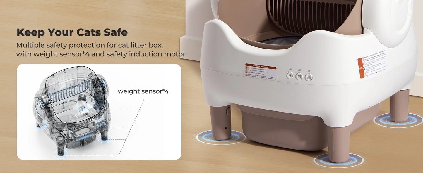 Lunapurr Self Cleaning Automatic Cat Litter Box With App Control