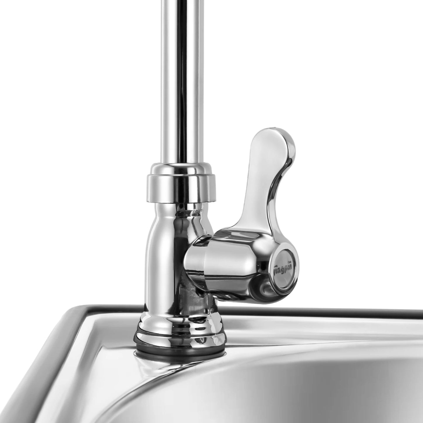 Bymaocar Corner Wall-Mounted Triangular Hand Basin Sink With Faucet