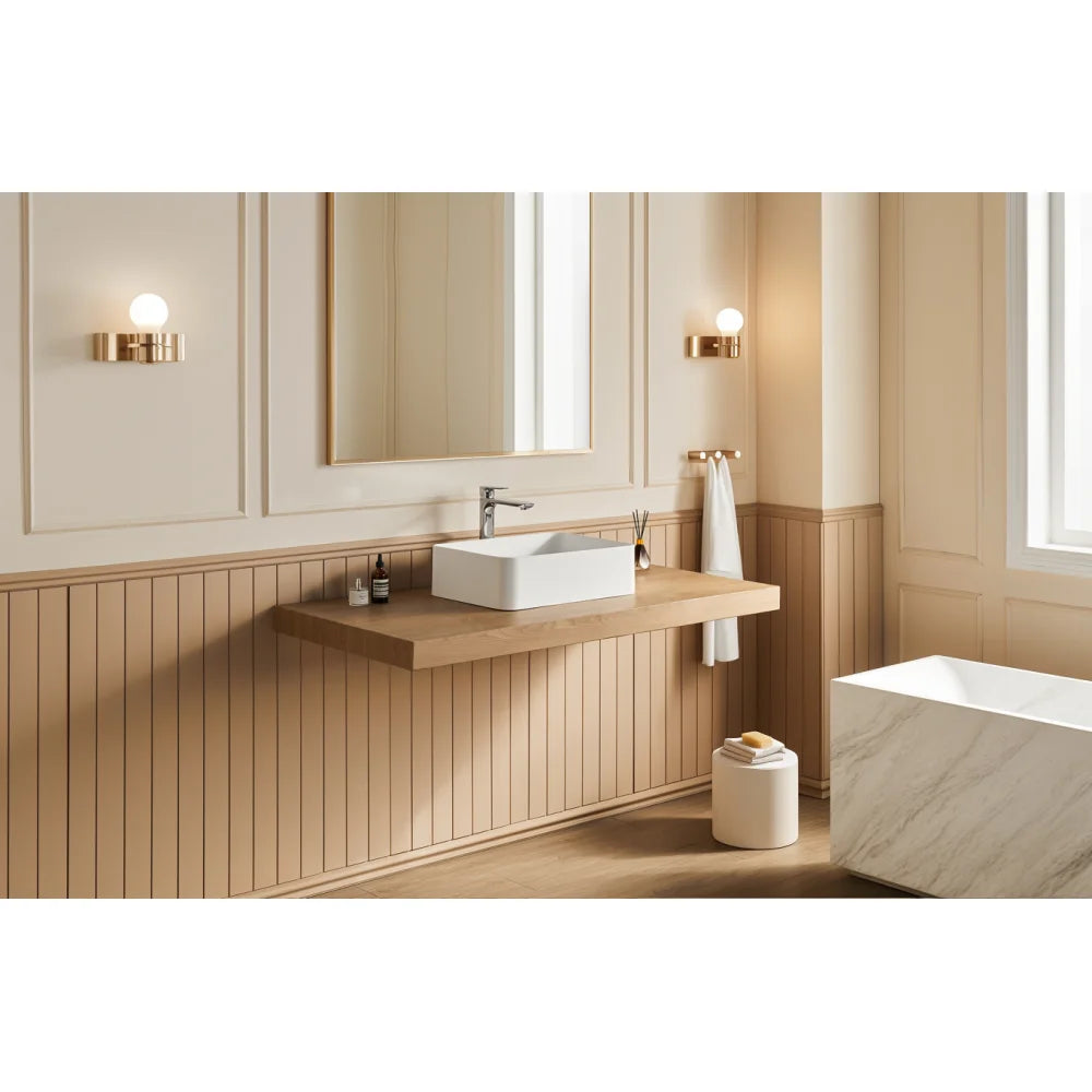 LWOFiller Solid Surface Vessel Bathroom Sink Basin
