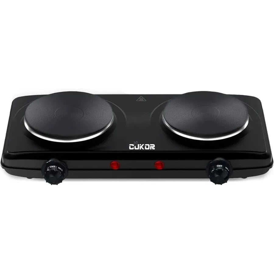 MDNG Portable Double Cast Iron 2 Burner Electric Stove