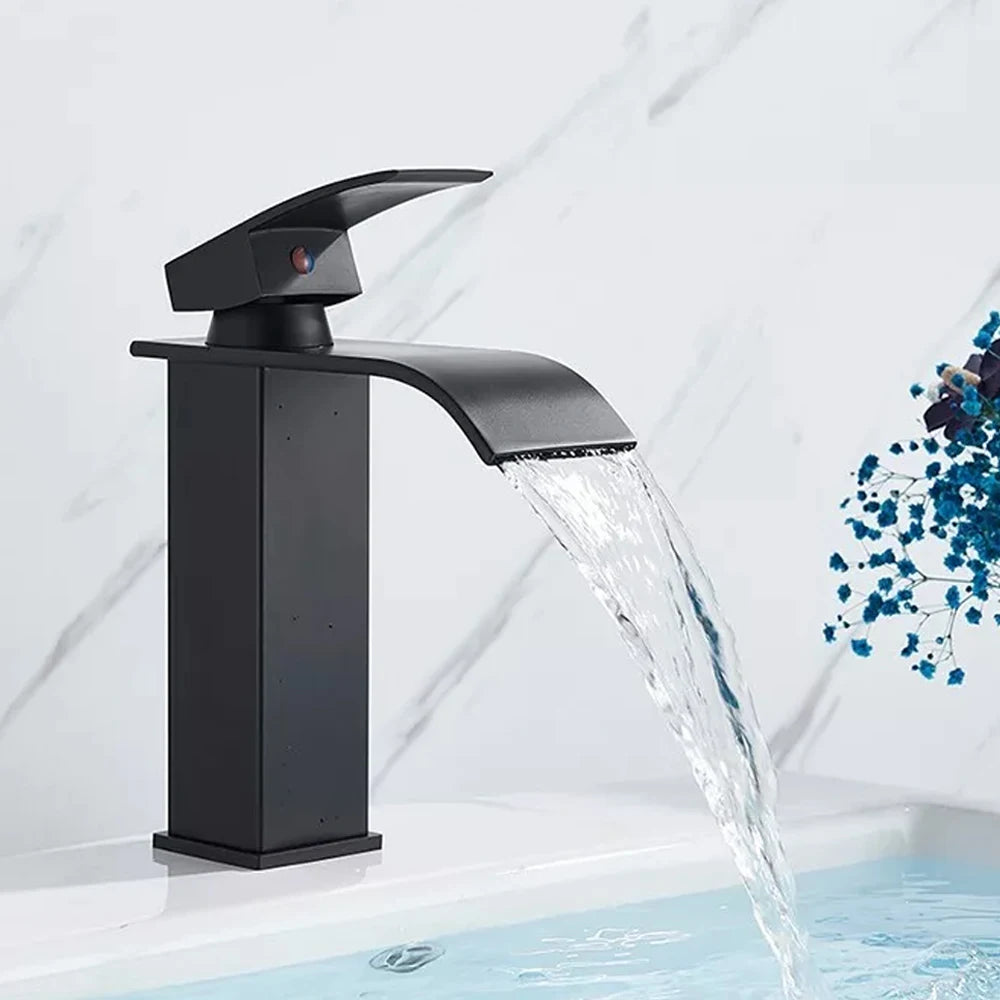 MYQualife Waterfall Bathroom Faucet For Vessel Sinks