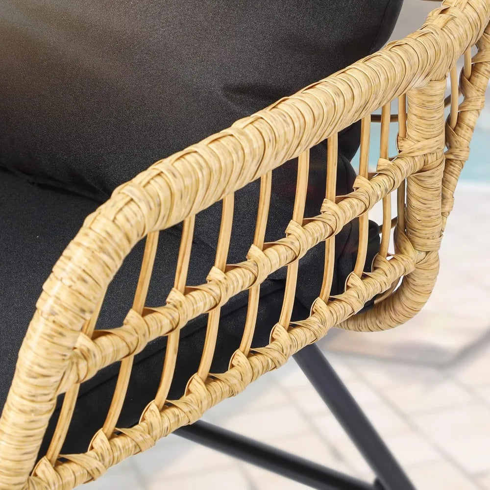 XMSJ Outdoor Patio Wicker Furniture Set All Weather Conversation