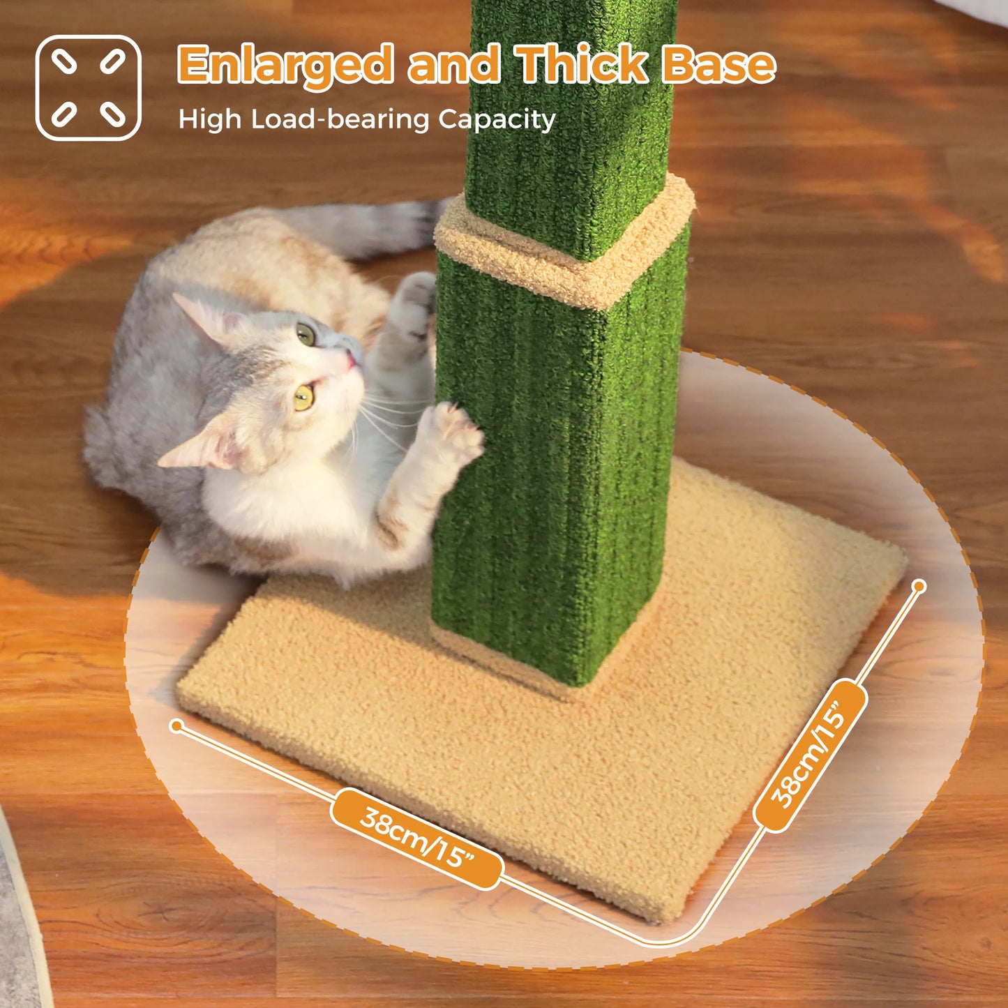 PAWZ Road Large Cat Scratching Post With Sisal Ball Toy For Indoor Cats