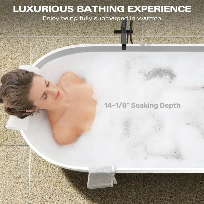 Freestanding Solid Surface Bathtub Luxury Engineered Stone Tub