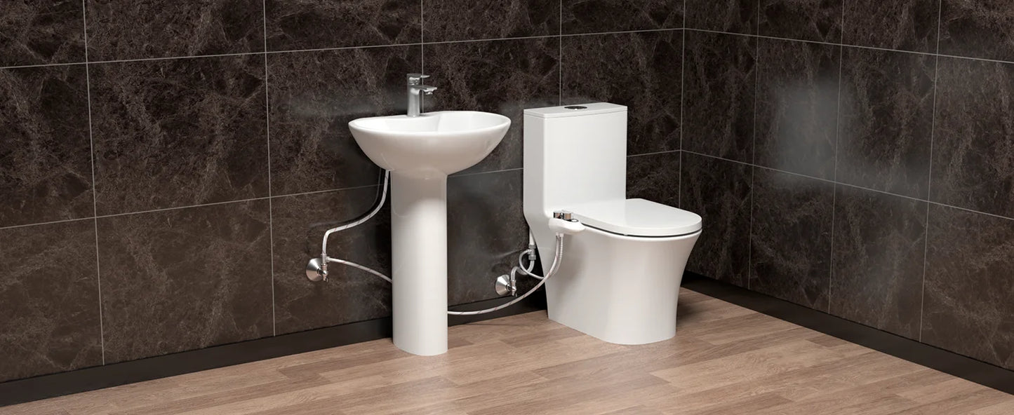 AQUATIZ Non Electric Bidet Attachment With Dual Temperature Wash