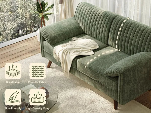 Chenille Loveseat Sofa For Compact Living Spaces And Cozy Corners