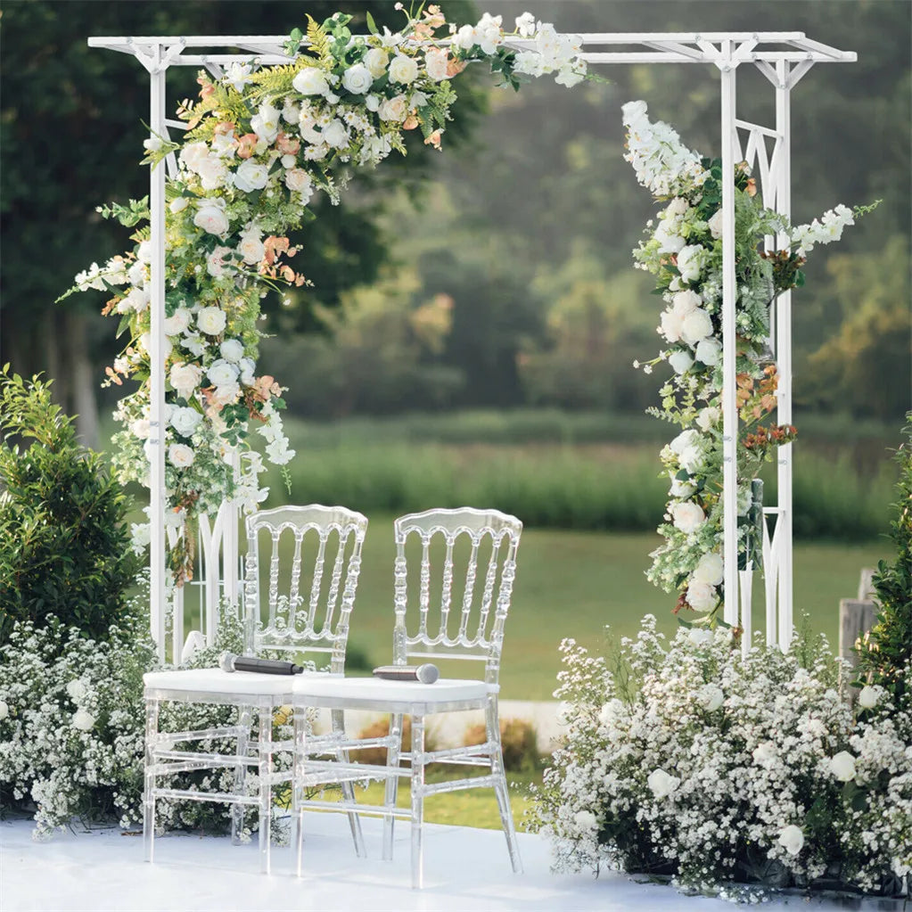 Sturdy Metal Garden Arch Wedding Archway Trellis Outdoor