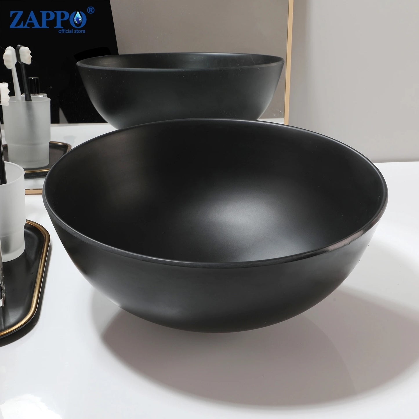 Torayvino Bathroom Vessel Sink Stone Resin Washbasin Above Counter