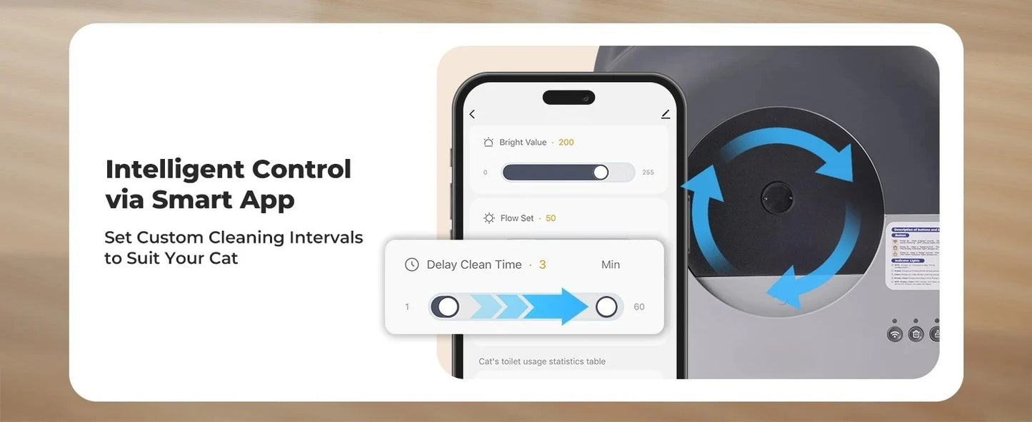 Lunapurr Automatic Self-Cleaning Cat Litter Box With App