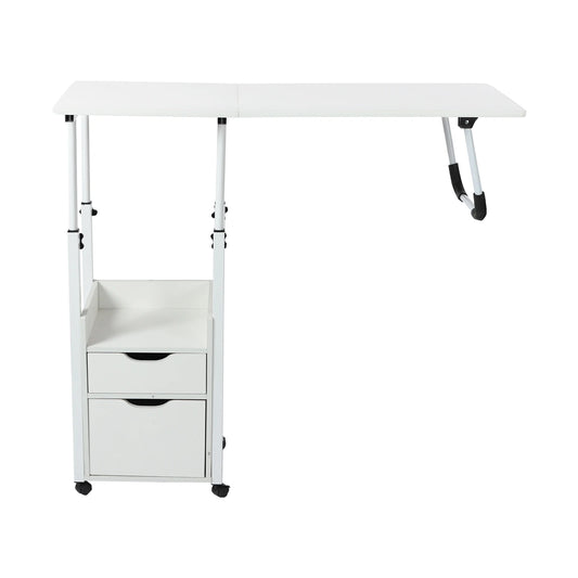 Bymaocar Movable Bedside Table Overbed Desk Height Adjustable