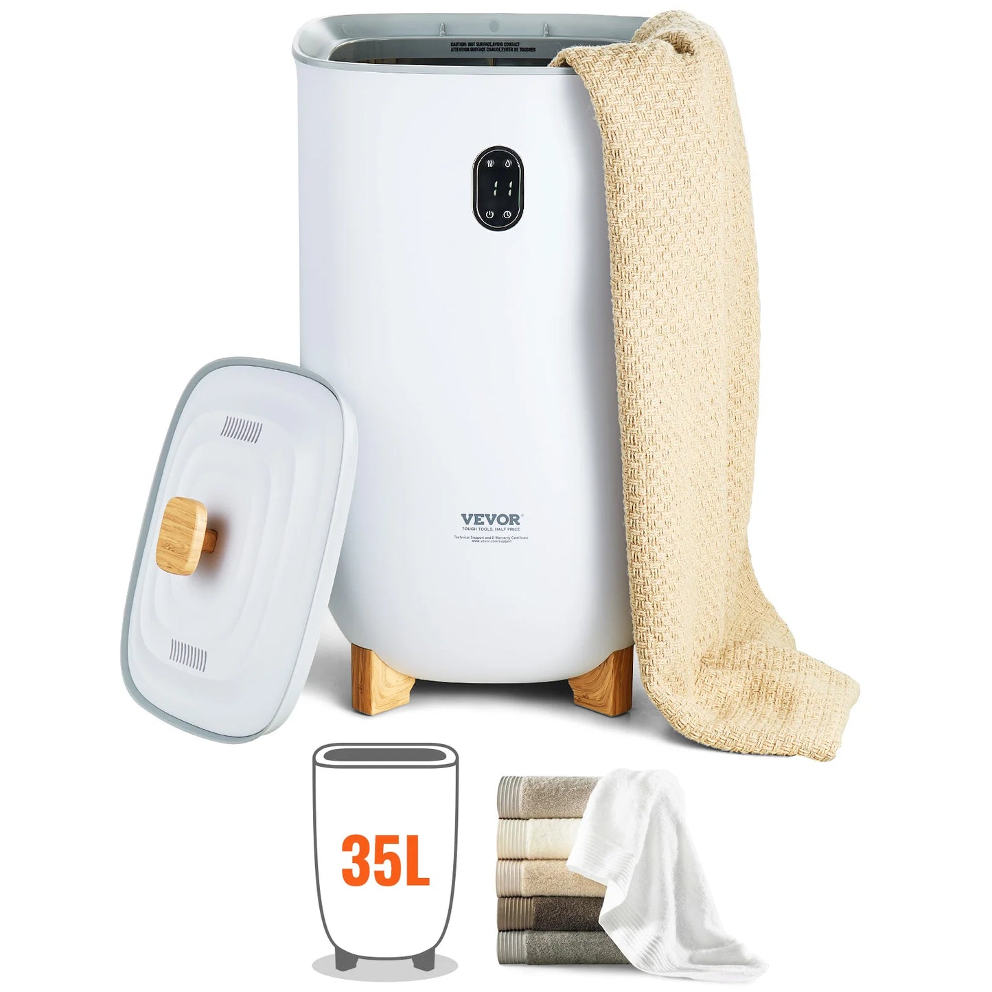 SucceBuy Towel Warmer Bucket With LED Screen For Bathroom Spa