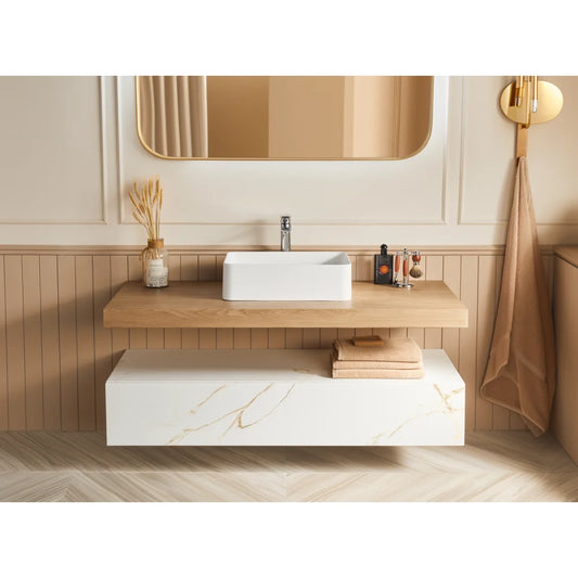 LWOFiller Solid Surface Vessel Bathroom Sink Basin