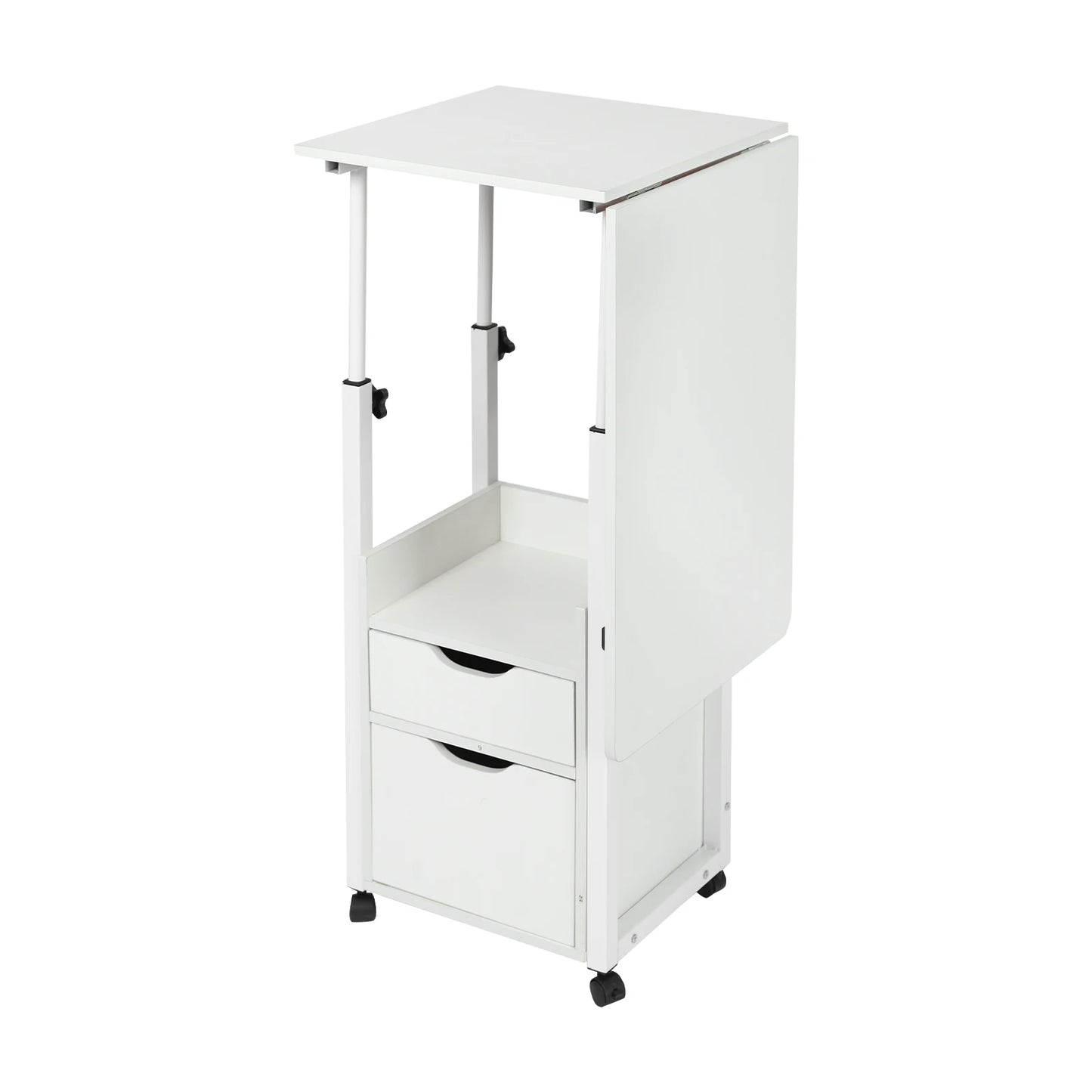 Bymaocar Movable Bedside Table Overbed Desk Height Adjustable