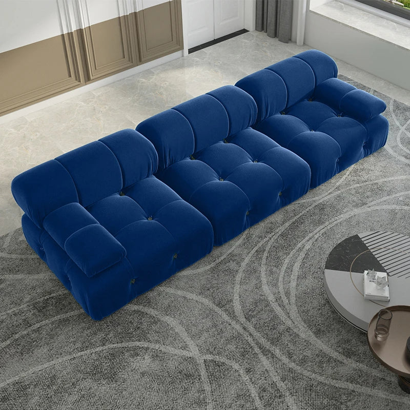 Sdorens Velvet Convertible Modular Sectional Sofa