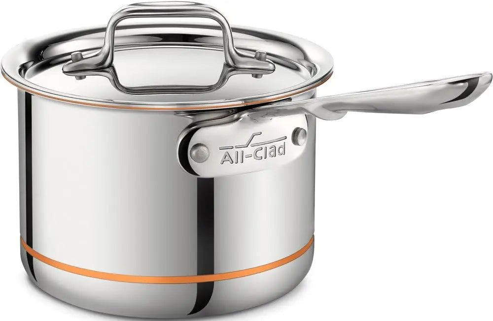 Copper Core Layered Stainless Steel Sauce Pan Induction Safe 600F