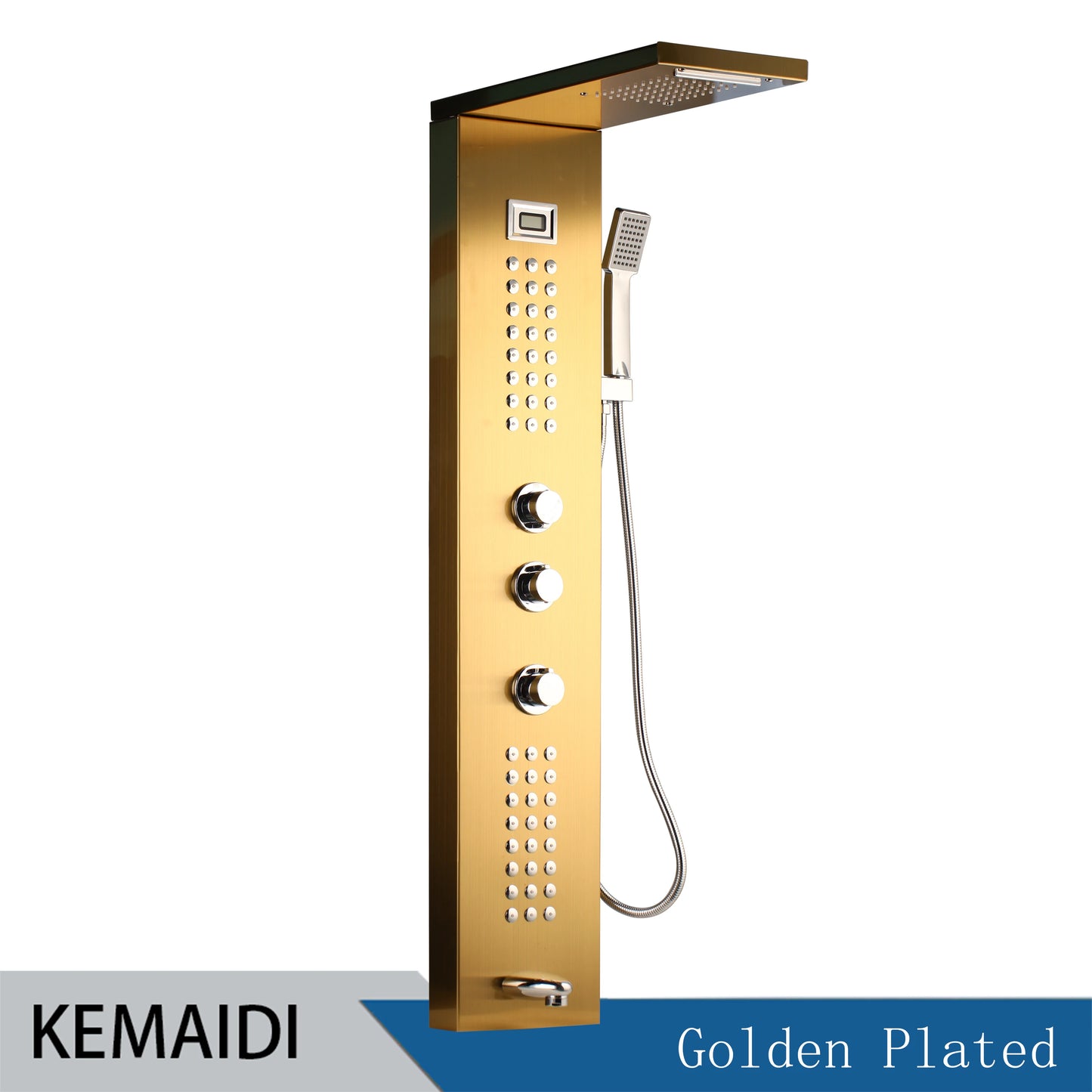 MEKKHALA Multifunctional Shower Panel Tower With Rainfall Massage Jets