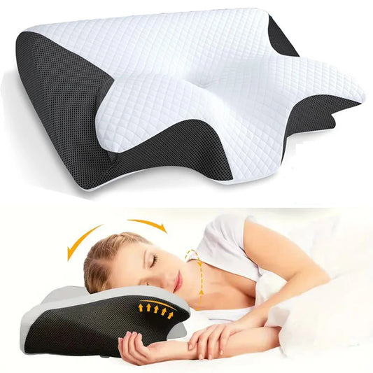 Memory Foam Cervical Orthopedic Neck Pillow For Comfortable Sleep