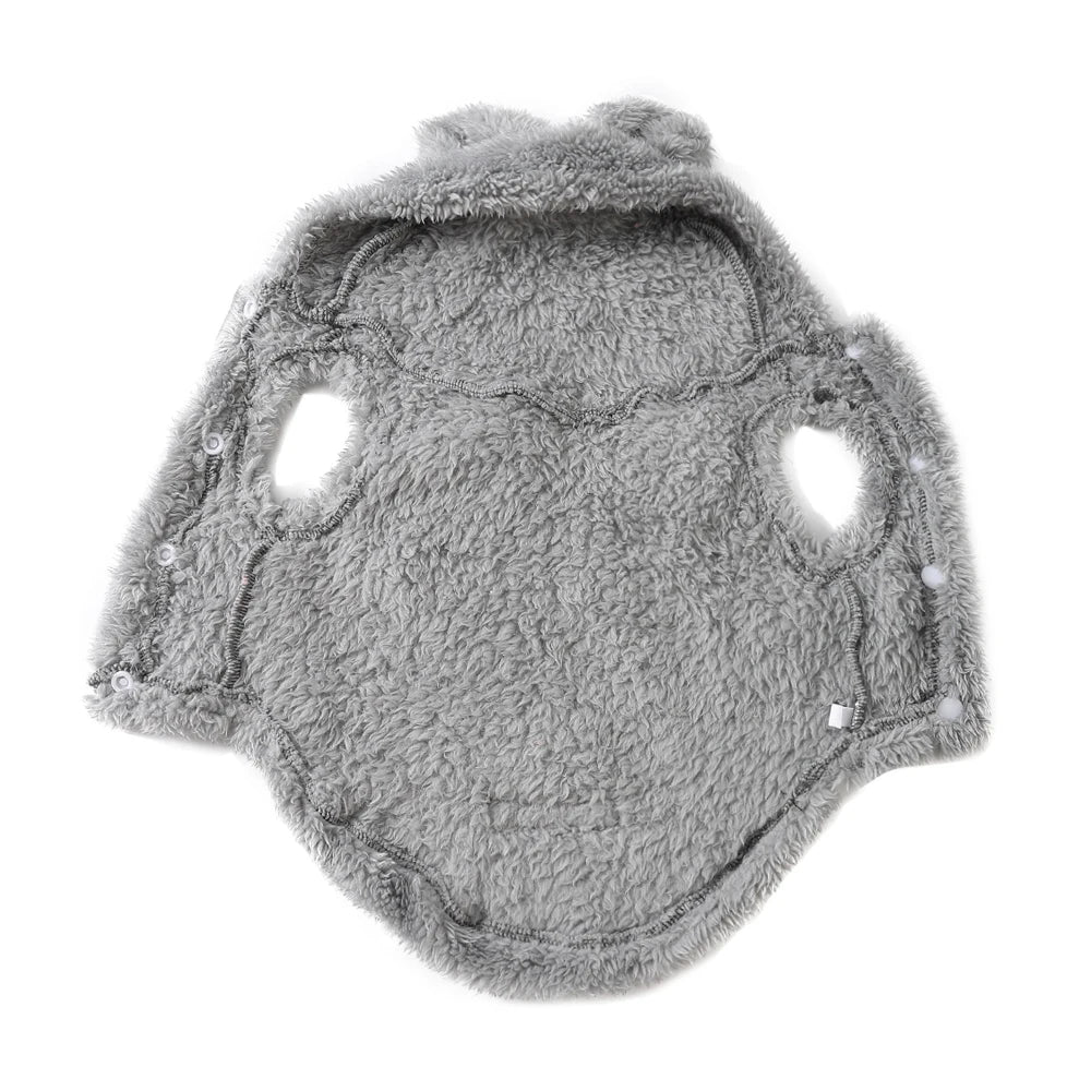 Soft Fleece Pet Dog Clothes Cute Hoodie Coat For Small Medium Dogs Cats Autumn Winter Puppy Hooded Jacket Sweater Pug Apparel