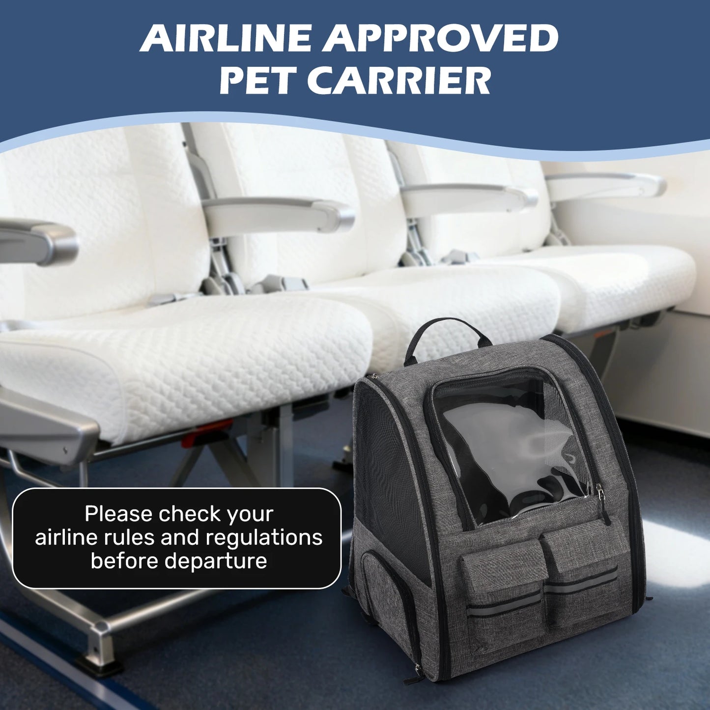 Rolling Pet Carrier Backpack With Removable Wheels