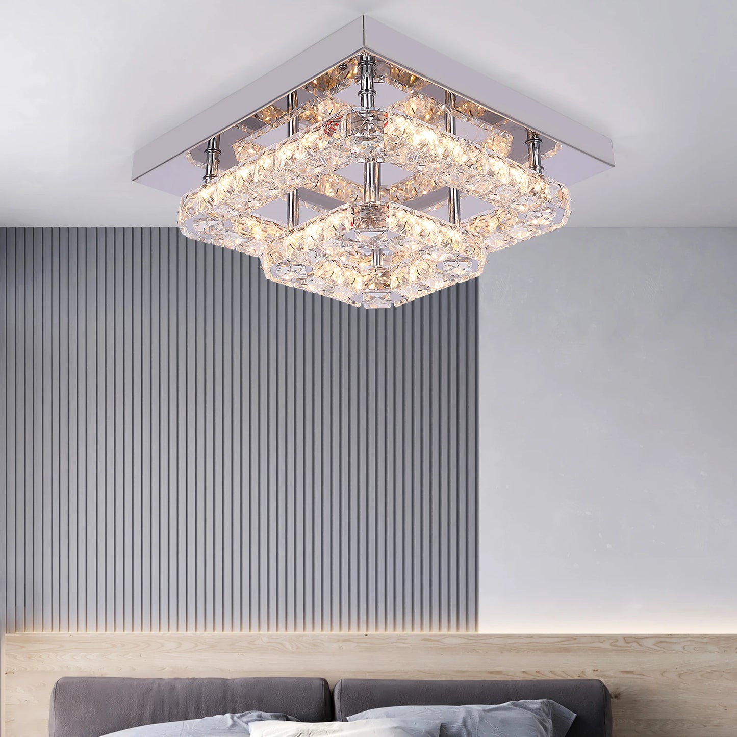 VETRULUS Crystal Chandelier Led for Living Room and Dining Room