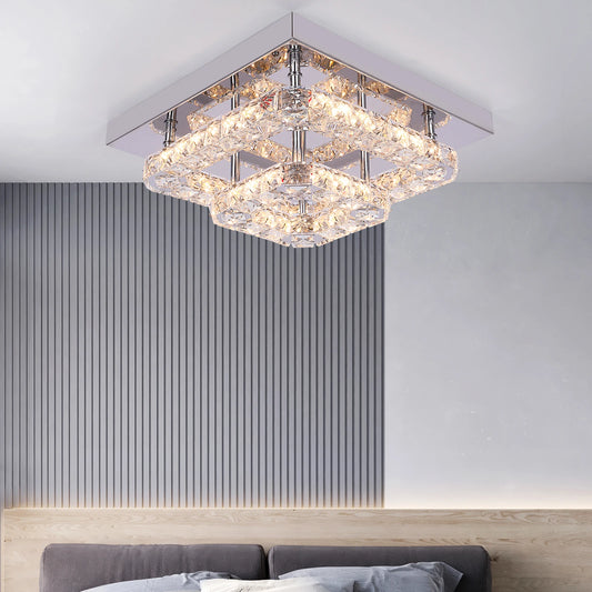 VETRULUS Crystal Chandelier Led for Living Room and Dining Room