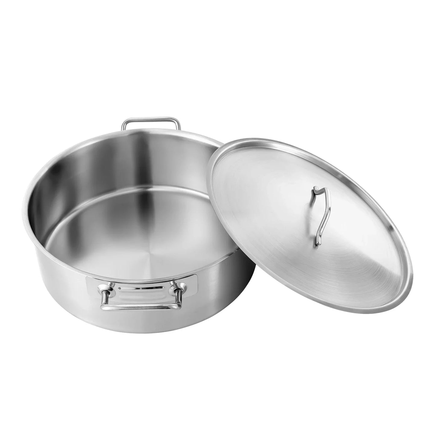 Stainless Steel Stock Pot With Glass Lid For Gas Ceramic