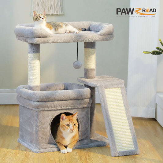 PAWZ Road Small Indoor Cat Tree With Sisal Scratching Post