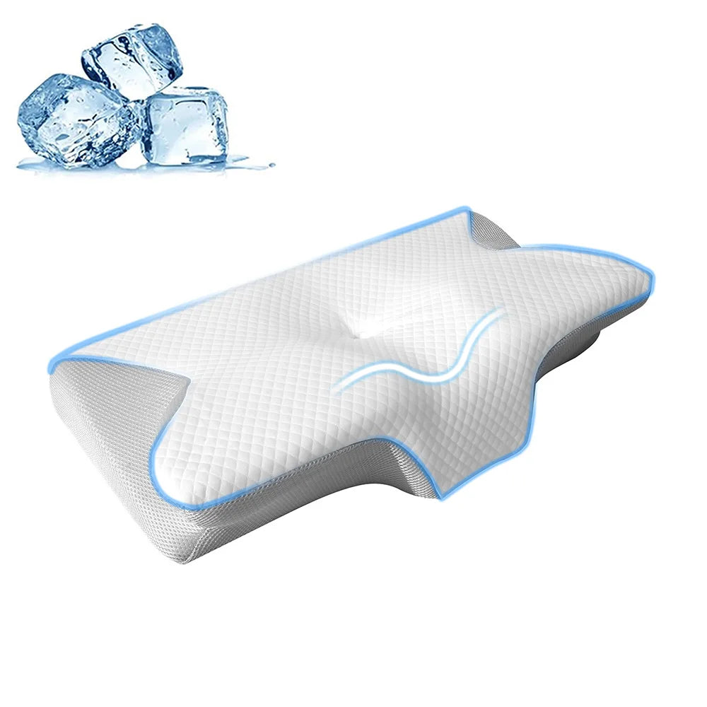 Memory Foam Cervical Orthopedic Neck Pillow For Comfortable Sleep