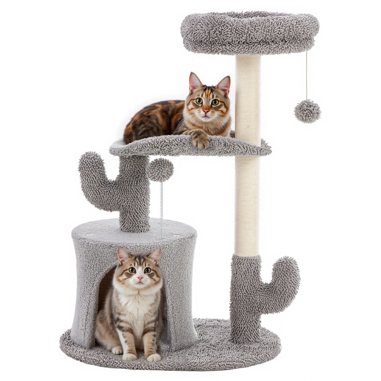 JHK Cat Tree Tower With Sisal Scratching Post For Indoor Cats